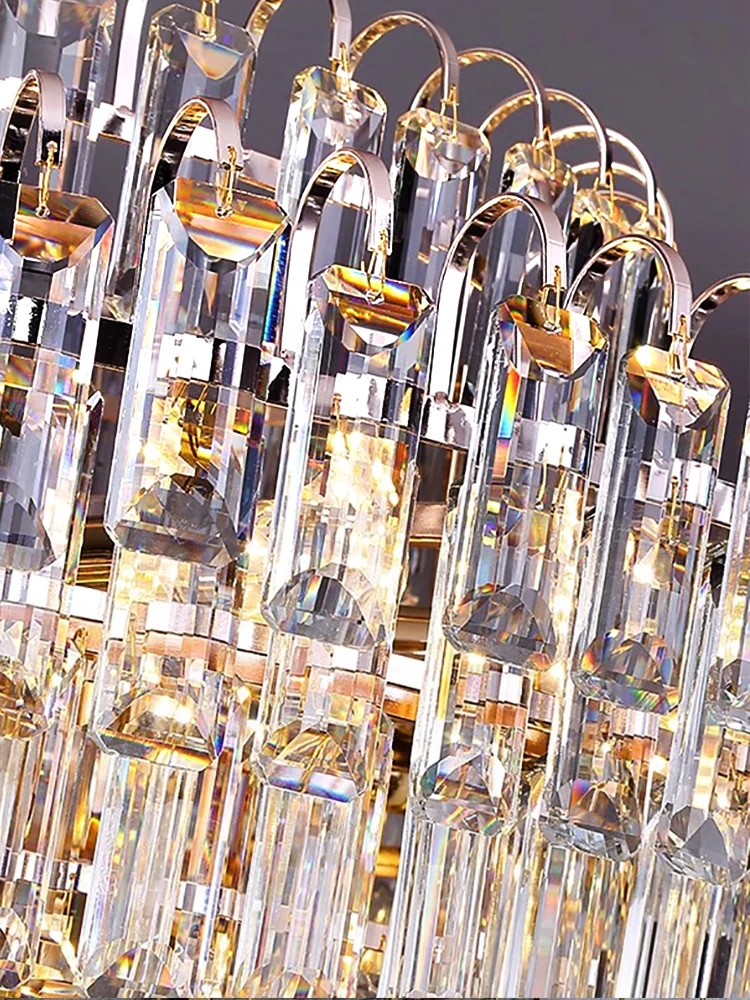 

Kristal Ceiling Chandeliers Luxury Home Deco Indoor Crystal Hanging Lamps for Ceiling Dining Room Long Table Lamp Lustre