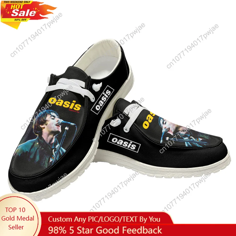 

Oasis Rock Band Casual Shoes Mens Womans Flat Shoe Breathable Outdoor Lightweight High quality Flat Casual Shoes