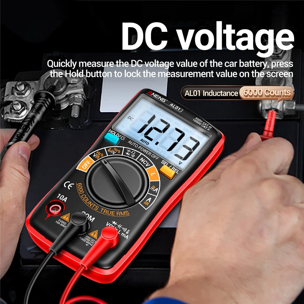 AL01 Digital Multimeter 6000 Counts Professional Multimetro True RMS AC/DC Current Voltage Tester Auto-Range