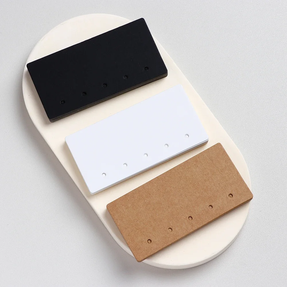 

50pc 4x8cm 5 Holes Stud Earrings Diaplay Cards Holder Jewelry Boxes Packaging Bag Storage Organizer for Small Businesses Selling