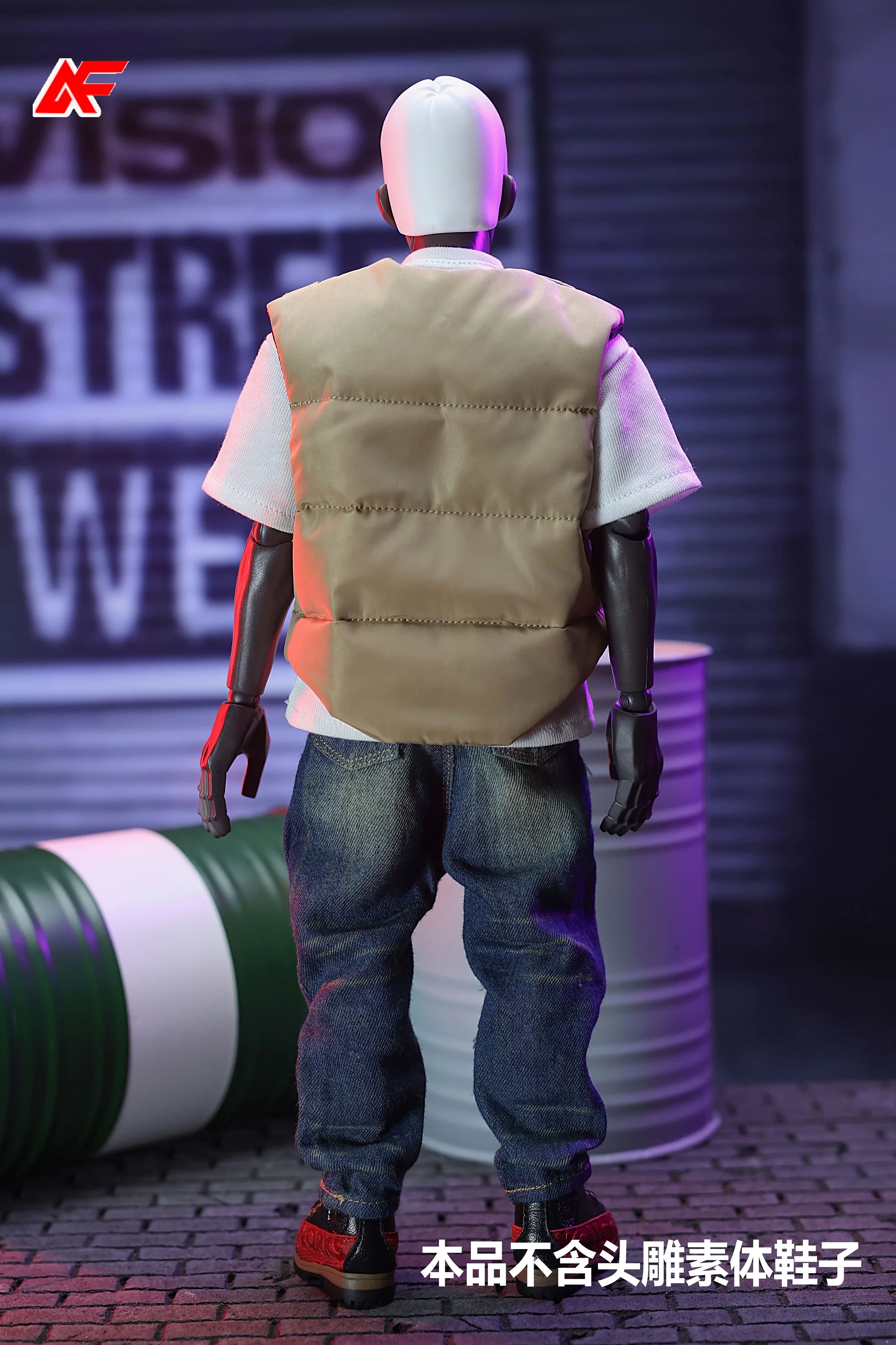 Trickyman12 Roupas Masculinas em Escala 1/6, Camisa Branca, Jeans e Colete, Roupas Modernas para Bonecos de Ação de 12'' TBLeague PH JO