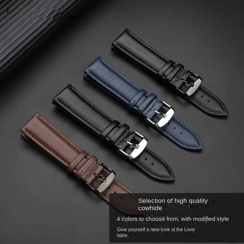 Genuine Leather Watchband For Casio EDIFICE series Green Water Ghost Ocean Heart EFV-600 EFB-670 Swordfish MDV-106 watch strap