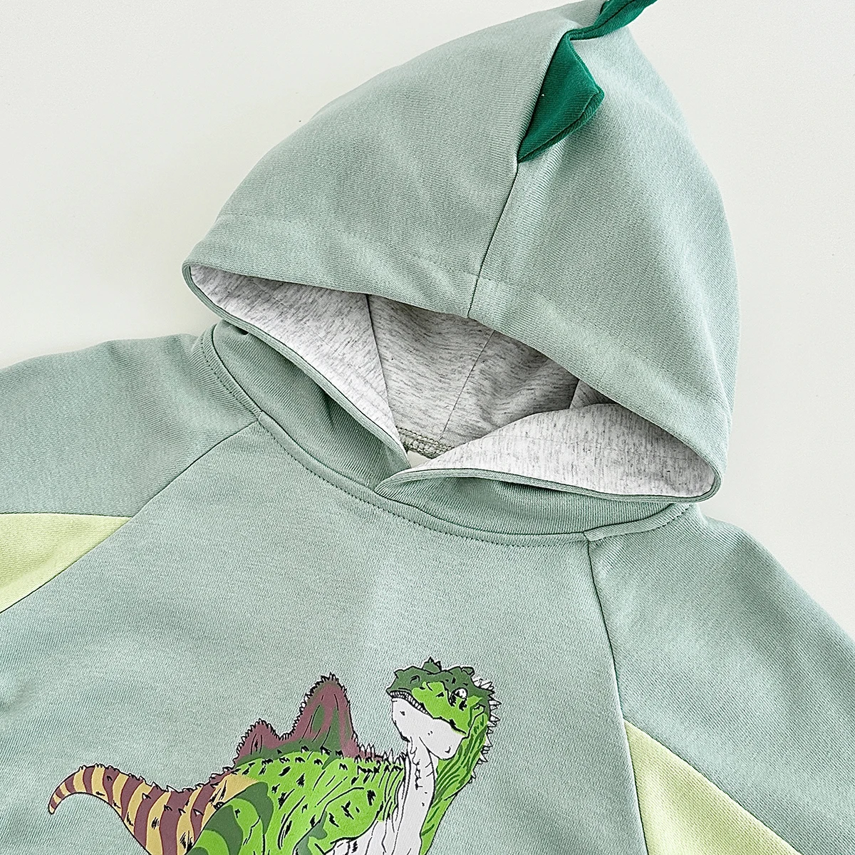 0-3Y Baby Clothes Set Warm Autumn Infant Baby Boys Dinosaur Print Outer Wear+Pants Newborn Fleece Cartoon Children Clothing 2Pcs