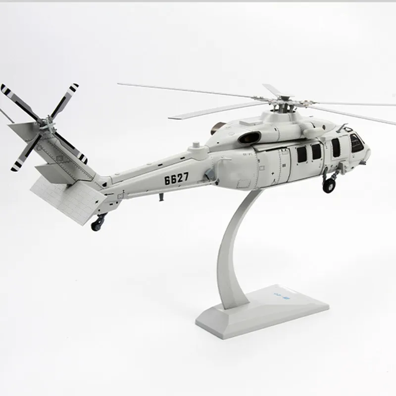1:48 Scale Aircraft Z-20 Alloy Transport Helicopter Model Plane Diecast Airplane Side Cabin Door Openable Static Aviation Decor
