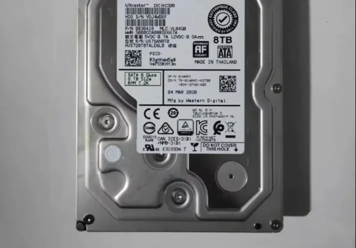 

1 шт. для жесткого диска сервера EMC 01WMVC HUS728T8TALE6L0 8T SATA 7,2 K 3,5
