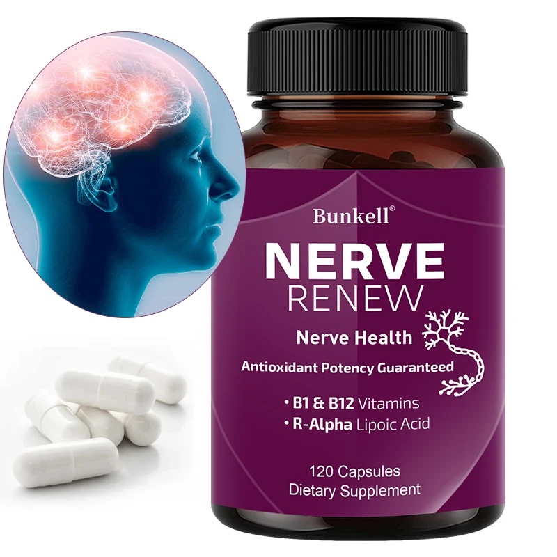 Nerve Support Capsules with D B6 Alpha Lipoic Acid, Nutrition for Nervous System Repair Joint Bone & Peripheral Nerve Wellness