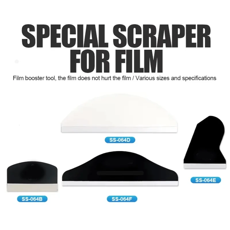 SS-064 Series Film Repair Scraper, Plastic Squeegee Card, Anti-Scratch Screen Film Application Tool for Phone Tablet Screen
