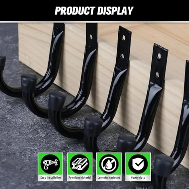 

YWDZ-6Pcs Heavy Duty Garage Storage Hooks,Bike Hooks For Garage Wall,Utility Garage Hooks,Wall Mount J Hook For Hanging