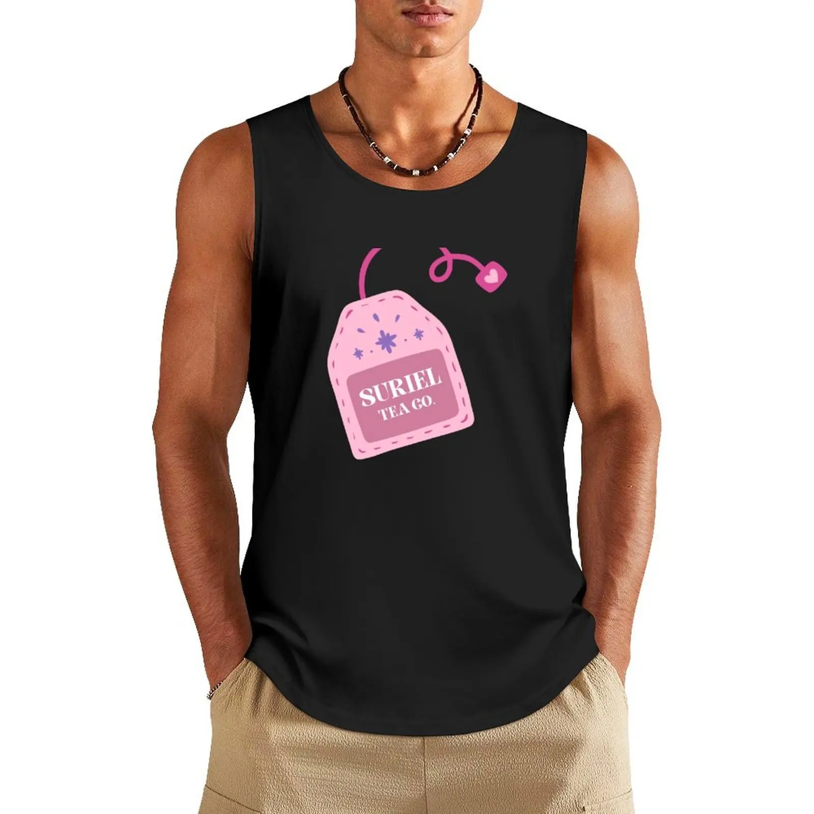 

Suriel tea co. Tank Top summer clothes man 2025 Top t-shirt Men's