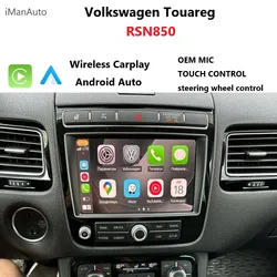 Bezprzewodowy moduł Carplay Android Auto dla VW Volkswagen Touareg RNS850 2011-2019 lusterko Link AirPlay Box Recoder akcesoria samochodowe