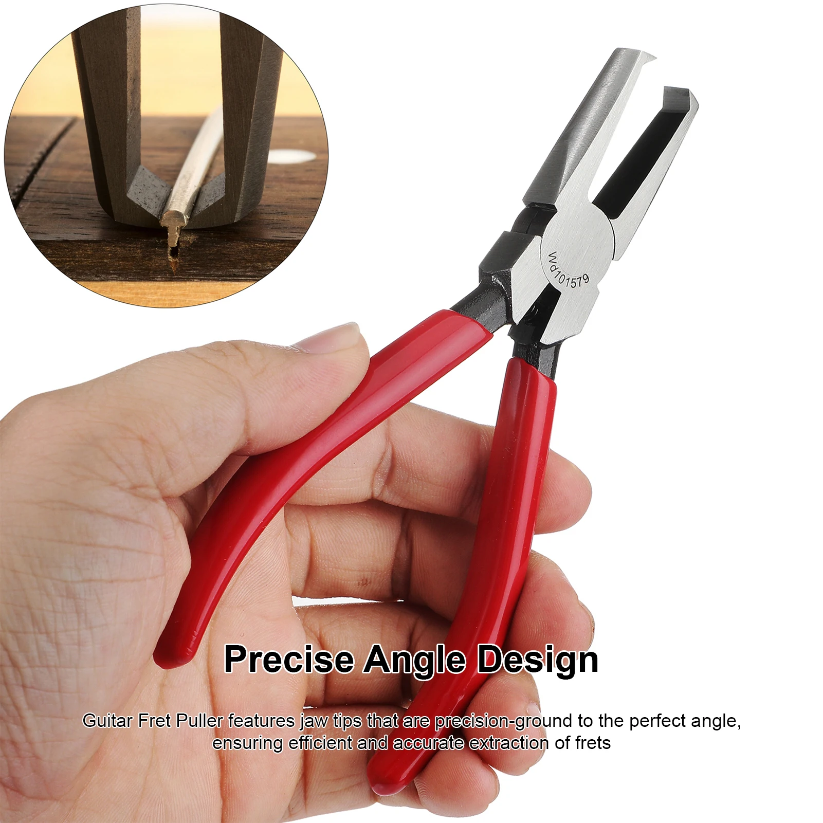 5 Inch Guitar Fret Puller Plier Alloy Steel Fret Wire Nipper Rubber Handle Fret Wire Pliers for Acoustic Eelectric Guitar Bass