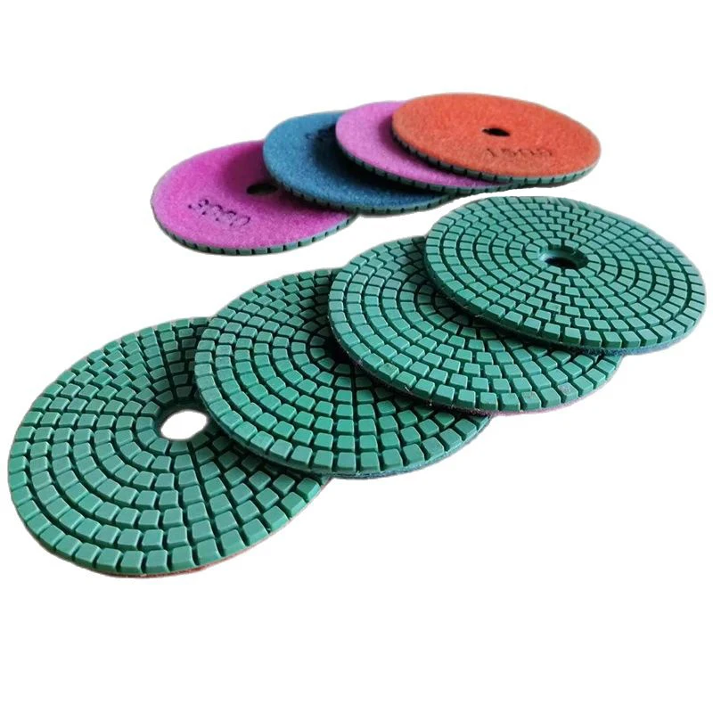 4 Inch Wet Polishing Pad Sharp Sanding Flexible 100 mm Diamond Polishing Pads  For Granite Marble Stone Grind Disc