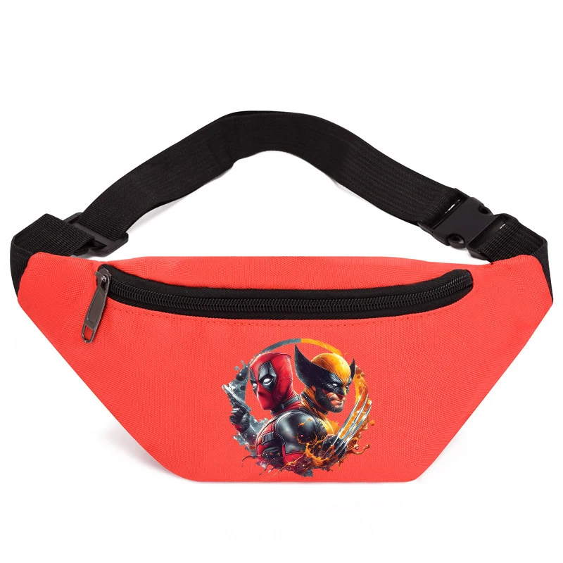 Deadpool & Wolverine Fanny Pack Men Women Marvels Action Figures Waist Bags Outdoor Sport Travel Belt Bag Cross Body Pouch Gift