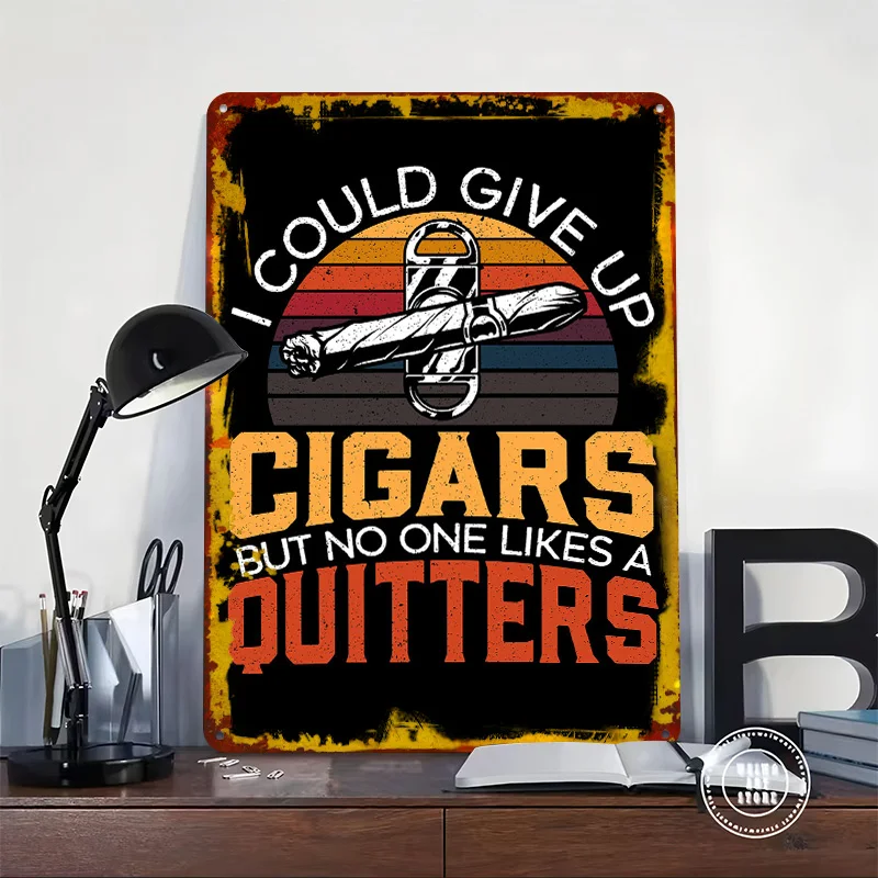 Cigarette Smoker Tinplate Poster Customized Wall Art Vintage Retro Metal Signs for Room Decoration Home Decor Items Man Cave