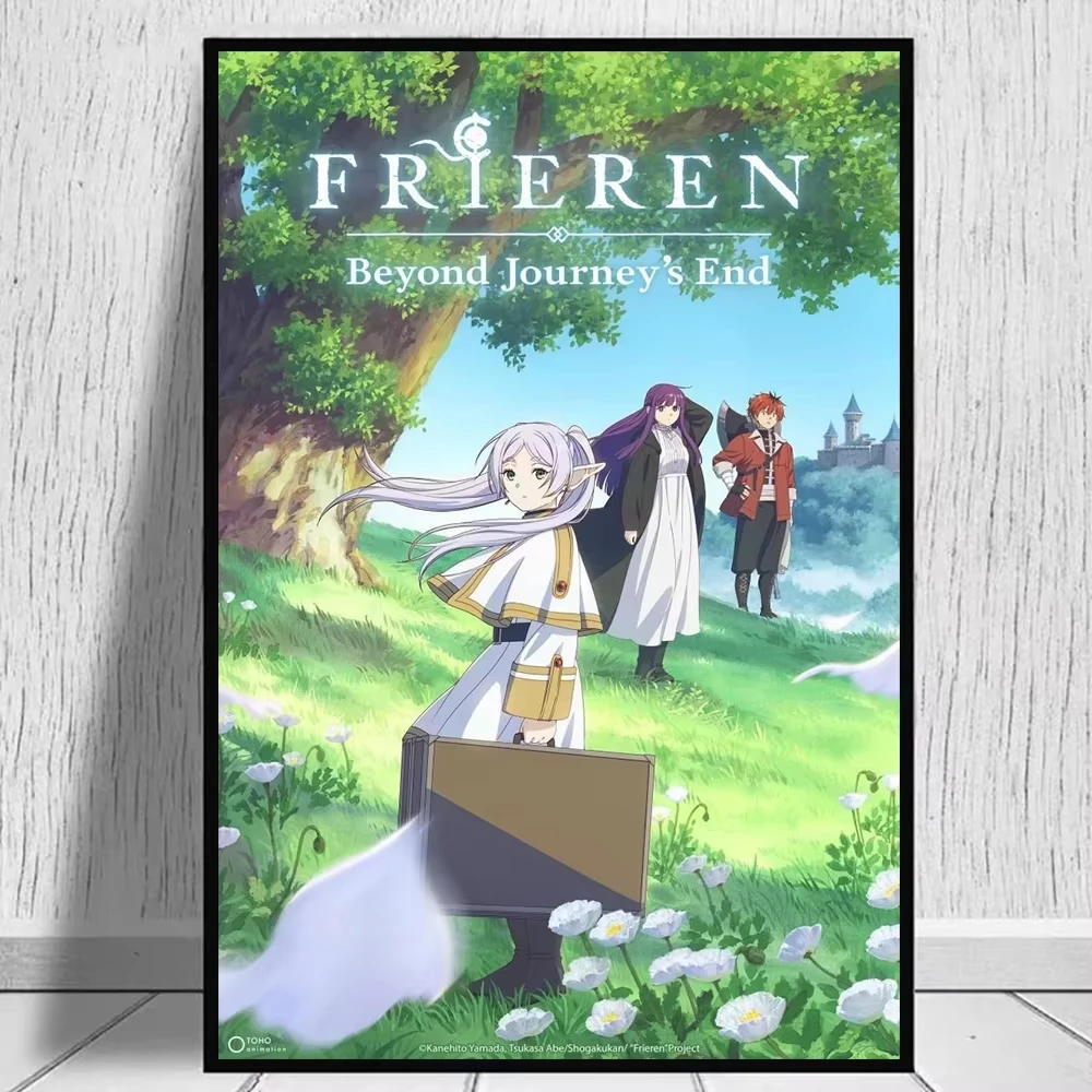Oil Painting by Number Kit Frieren Beyond Journey End Anime Scene Art Canvas Wall Art for Adults DIY Home Decor Gift