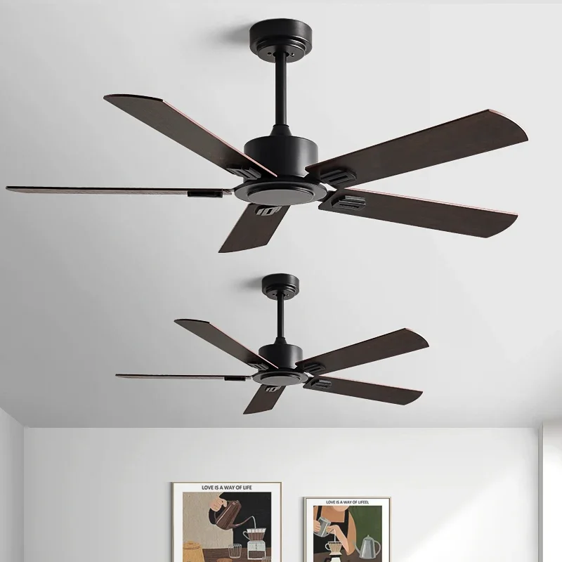 56Inch Ceiling Fan Industrial Style Black Retro Remote Control Indoor Restaurant Living Room Without Lamp Electric Fan 110 220V