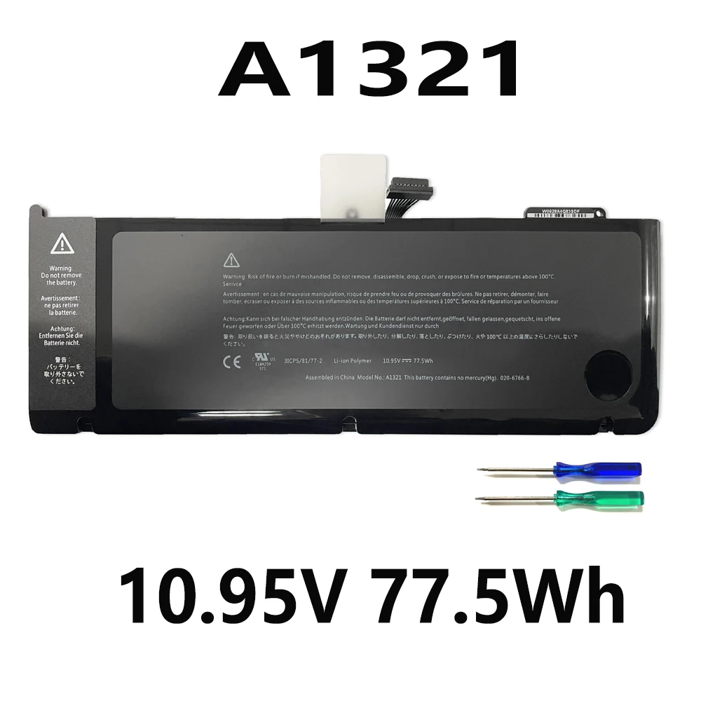 

A1321 10.95V 77.5Wh Battery For Apple MacBook Pro A1286 2009 2010 Version 020-6380-A MC118LL/A MC372 MC371 MB985 MB986LL/A