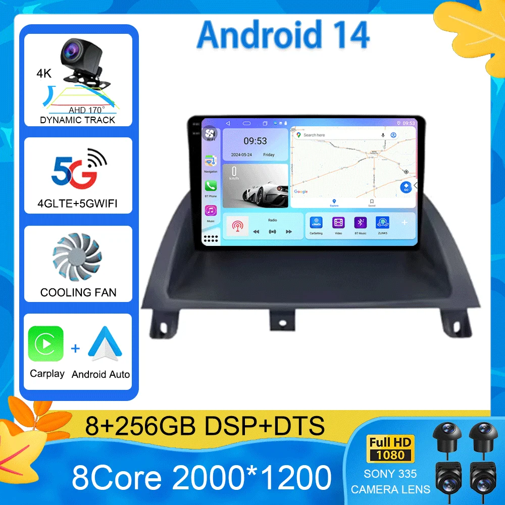 

For MG 3 MG3 2011 2012 2013 2014 2015 2016 2017 - 2021 Android 14 CarPlay Car Multimedia Radio GPS Stereo Screen Video Player