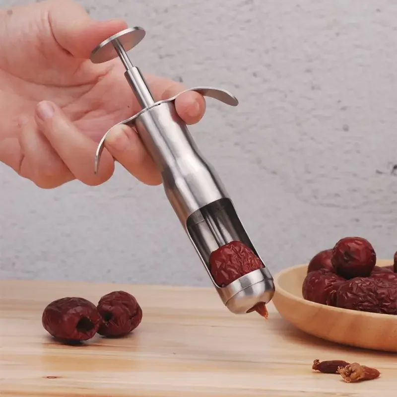 

Cereza Pitter Core removedor rojo Oliva fechas Pitter Corer multifuncional de acero inoxidable cocina Gadget herramientas