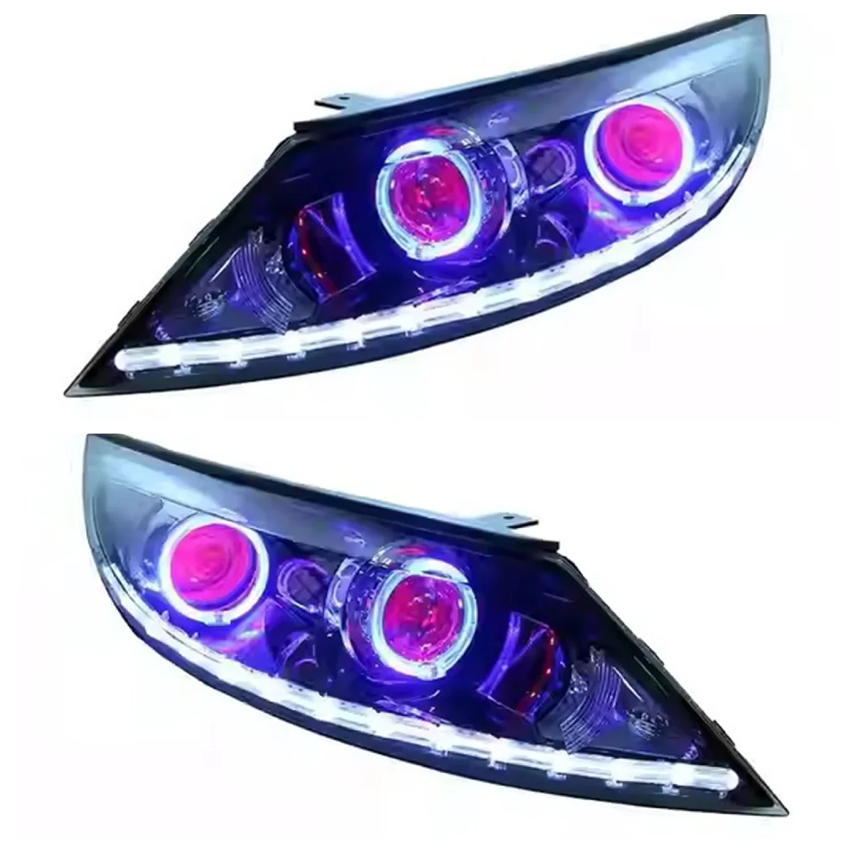 

Led Headlight for Kia Sportage R Daytime Running DRL Angel Eyes headlamp Low High Beam Turn signal