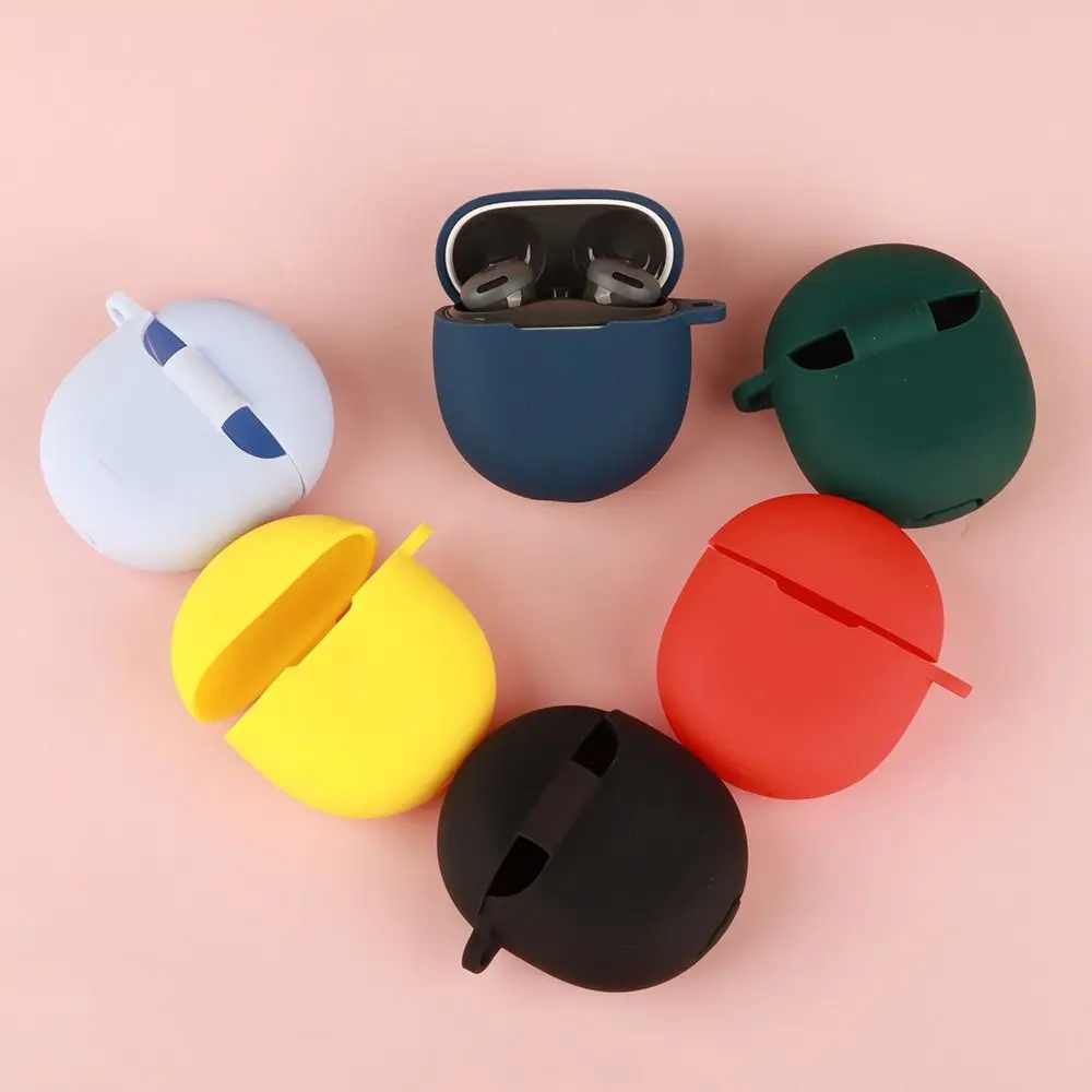 Anti-Fall-Kopfhörerhülle mit Schlüsselring, Silikon-Kopfhörer-Schutzhülle, staubdicht, stoßfest, für Google Pixel Buds 2a
