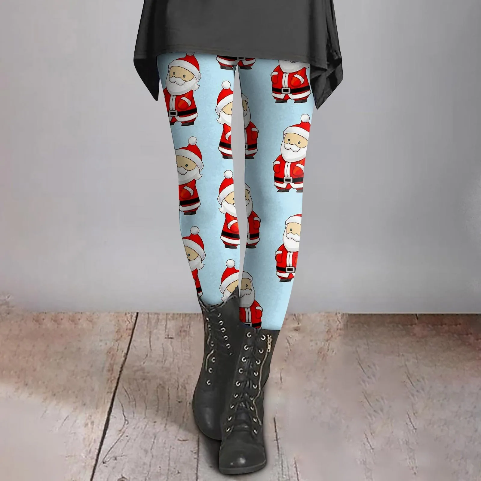 Weihnachten Hosen Für Frau Nette Weihnachtsmann Drucken Leggings Herbst Winter Dünne Warme Strumpfhosen Outdoor Indoor Mode Weiche Hose