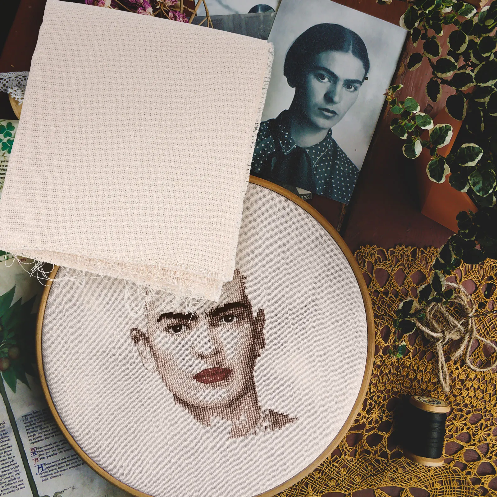 

1Pcs DIY Punch Needle Embroidery Cloth High Quality Russia Fabric for Needlework Stitching Craft Materials