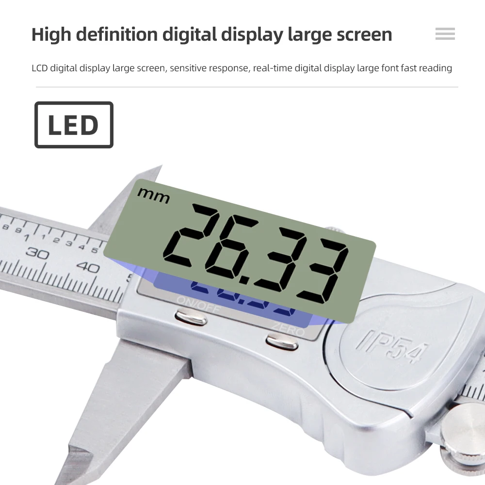 0-150mm Vernier Caliper Digital Pachometer Measuring Tools Electronic Ruler Stainless Steel Vernier Caliper with Box