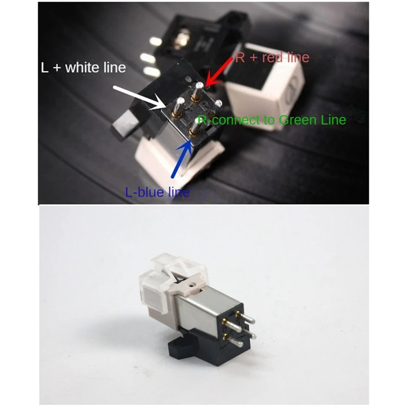 Langlebige Patrone Stylus Plattenspieler Headshell 4-polige Kontakte für Phonograph Plattenspieler Grammophon LP Vinyl Nadel brand neu