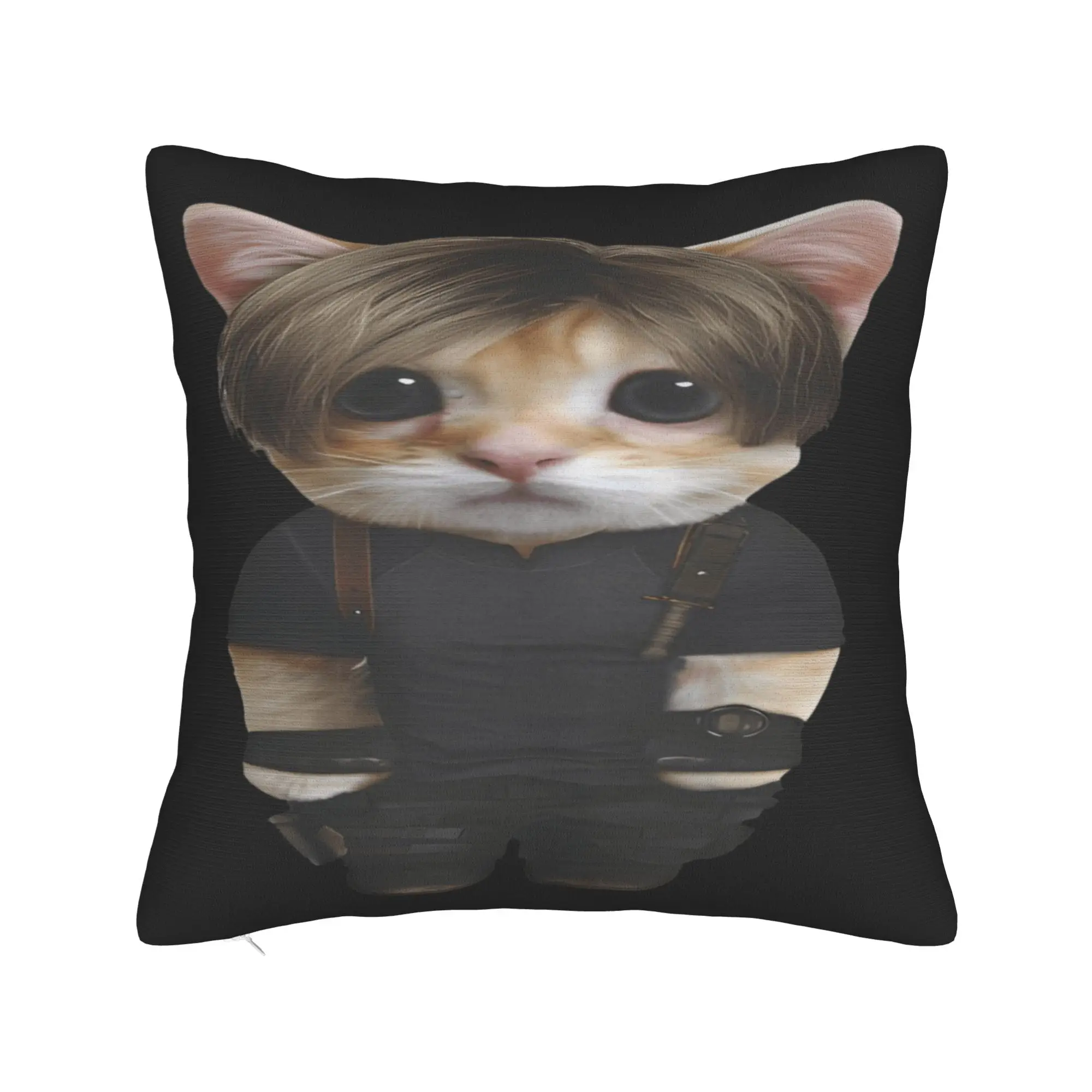 L-Leon Scott Kennedy cat meme Pillowcases  Morden Pillow Case For Sofa Home Decoration Design Pillow Cover