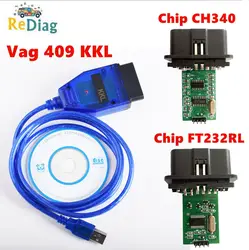 High Quality Vag 409 kkl with FTDI FT232RL Auto Scanner Cable Auto Diagnostic Interface Cable For Multi-brand cars