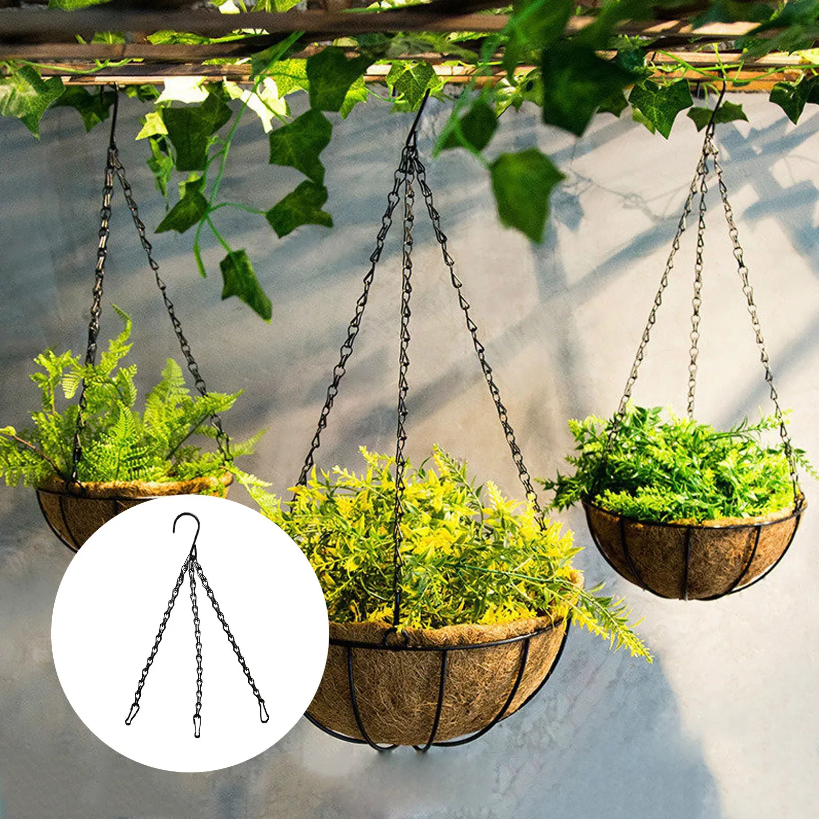 

Chain Gardening Replacement Basket Holder Flowerpot Hook Plant Pot Hanger Iron Components Portable S-shape Hardware Accessories