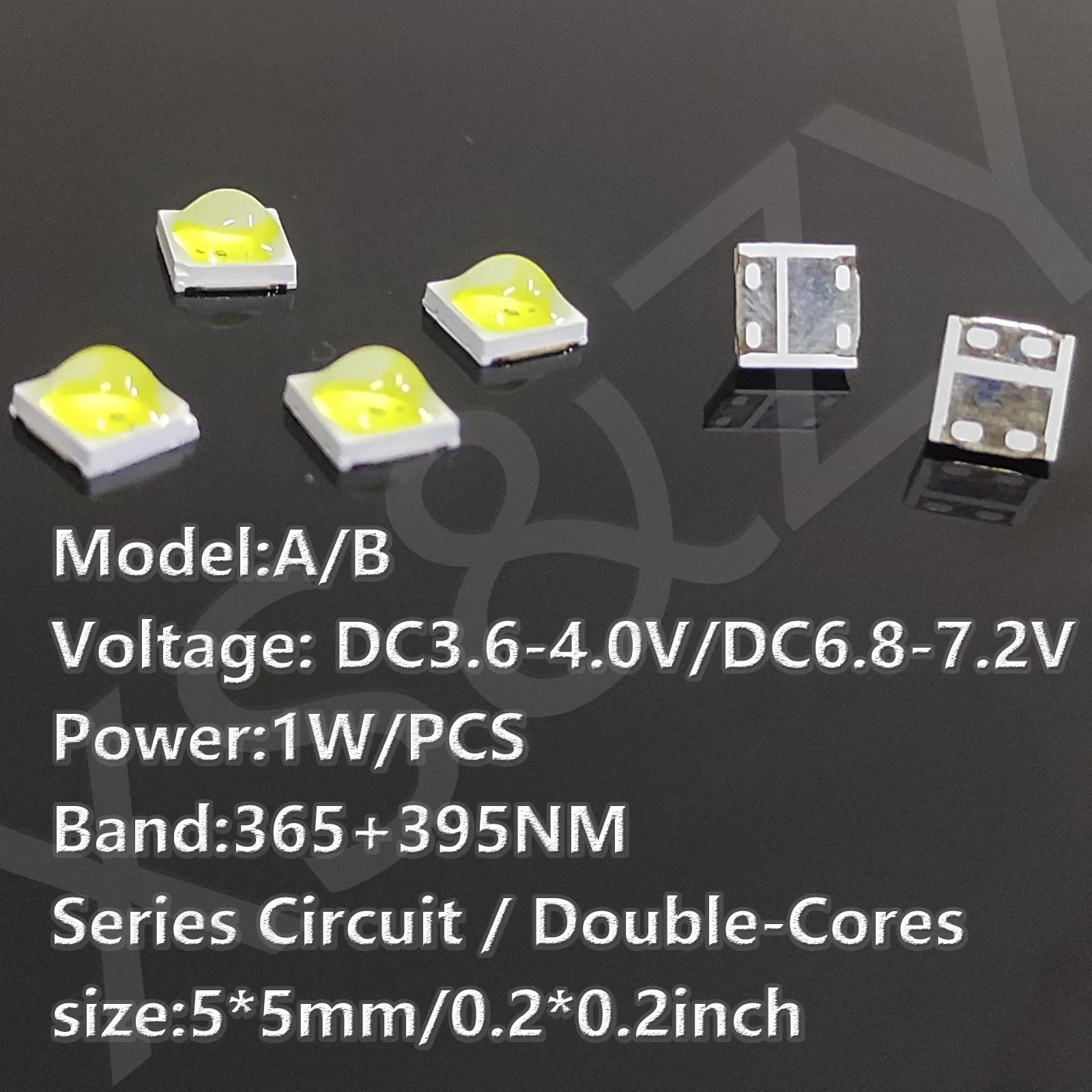 Imagem -04 - Lâmpada Conduzida uv para a Arte do Prego 10 Pcs Muito Dc6.87.2v Dc3.64.0v 365 Mais 395nm Diodos para a Máquina da Arte do Prego