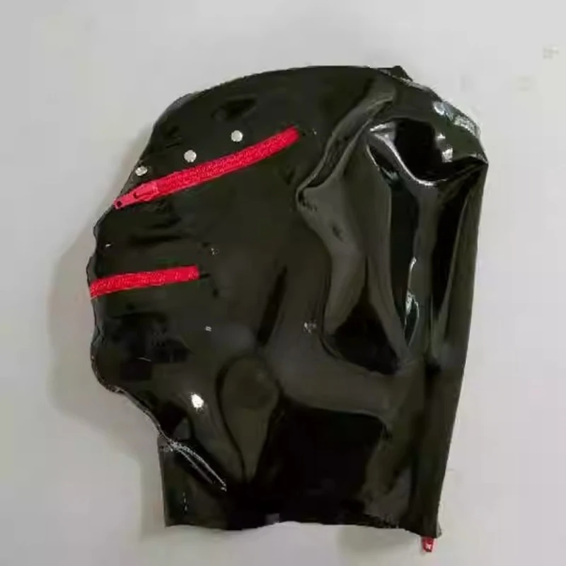 

All-inclusive Tight and Smooth Latex Mask Head Cover Mouth Eyes Zipper Reunion Party Bar