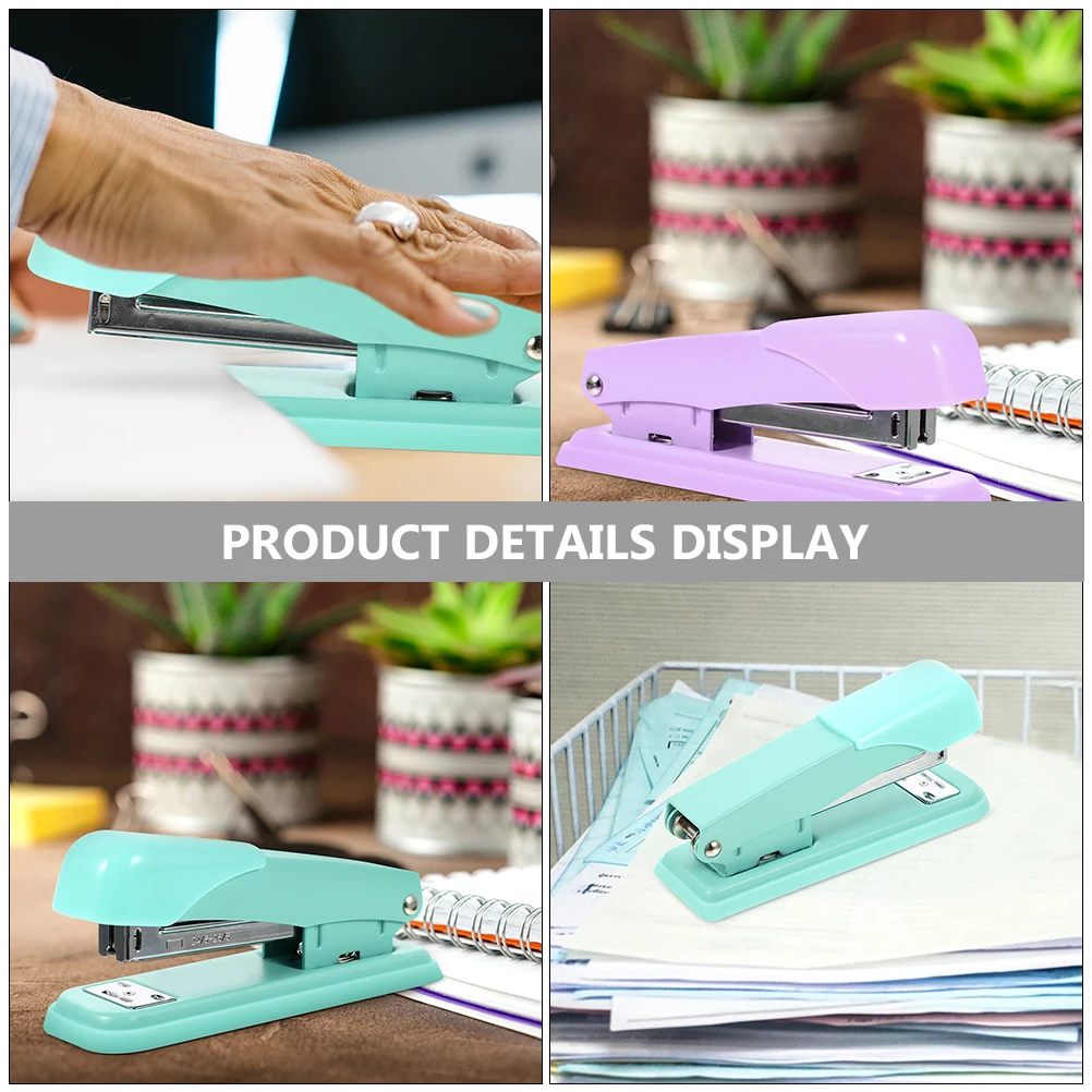 2pcs Duty Metal Stapler for Office Student Classroom Multifunctional Desk Staplers Heavy Duty Paper Staples