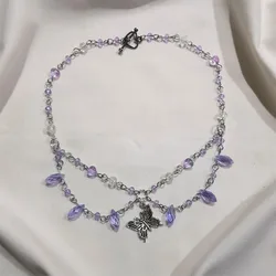 y2k  Fairy Butterfly necklace Statement Perfect gift for girlfriend best friend fairycore jewelry necklace