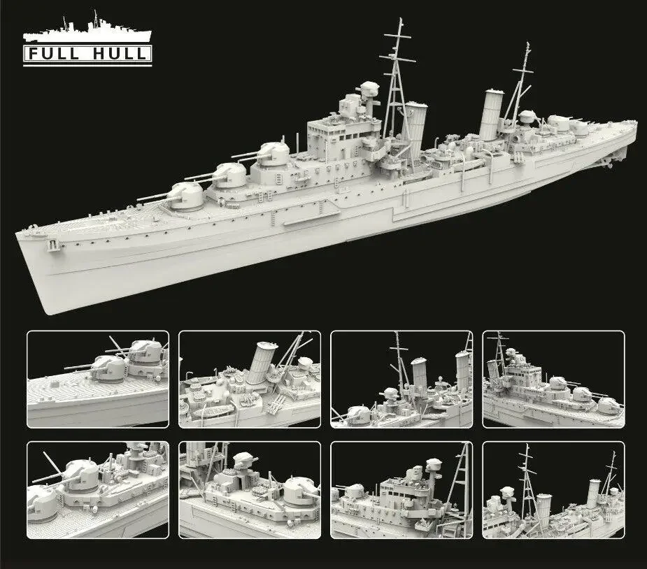 Flyhawk FH1112 1/700 HMS Naiad Light Cruiser-Kit de maquette