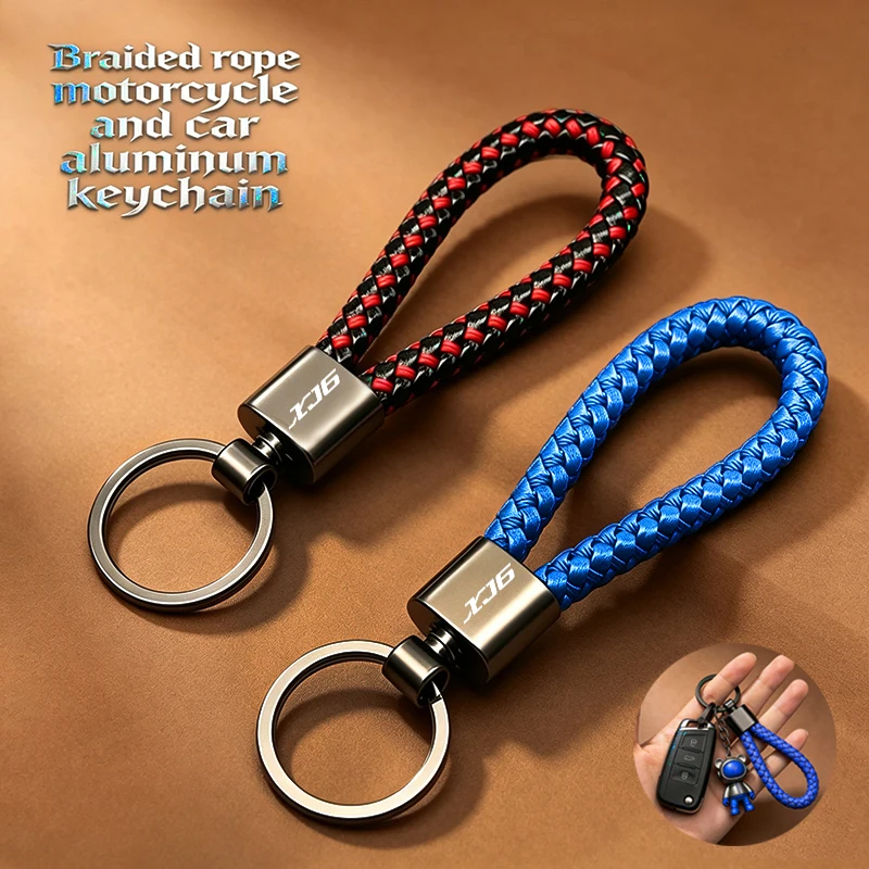 For Yamaha XJ6 DIVERSION Xj6 XJ6-S XJ6-F 2009-2026 Accessories Motorcycle Braided Rope Keyring Metal Anti-lost Keychain