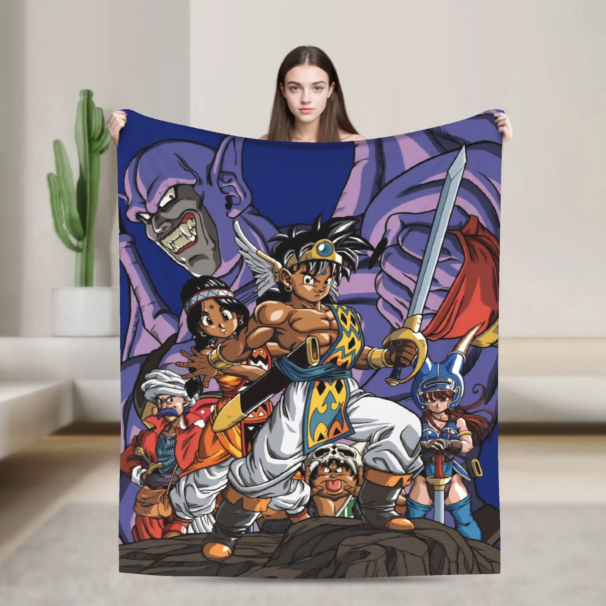 Dragons Quests Game Blanket Fleece Spring/Autumn Anlace Hero Erdrick Slime Thin Throw Blanket for Bedding Travel Bedding Throws
