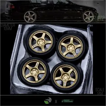 1/64ล้อพร้อมยางสำหรับรถโมเดล Diecast RI-D ความเร็วสูง BBS D:10มม. ABS และอะไหล่แต่งยางสำหรับ Hotwheels minigt