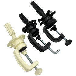 3 Models Mini Wig Head Stand with Table Clamp, Adjustable Mannequin Holder for Wig Training, Plastic Hair Accessory Tool