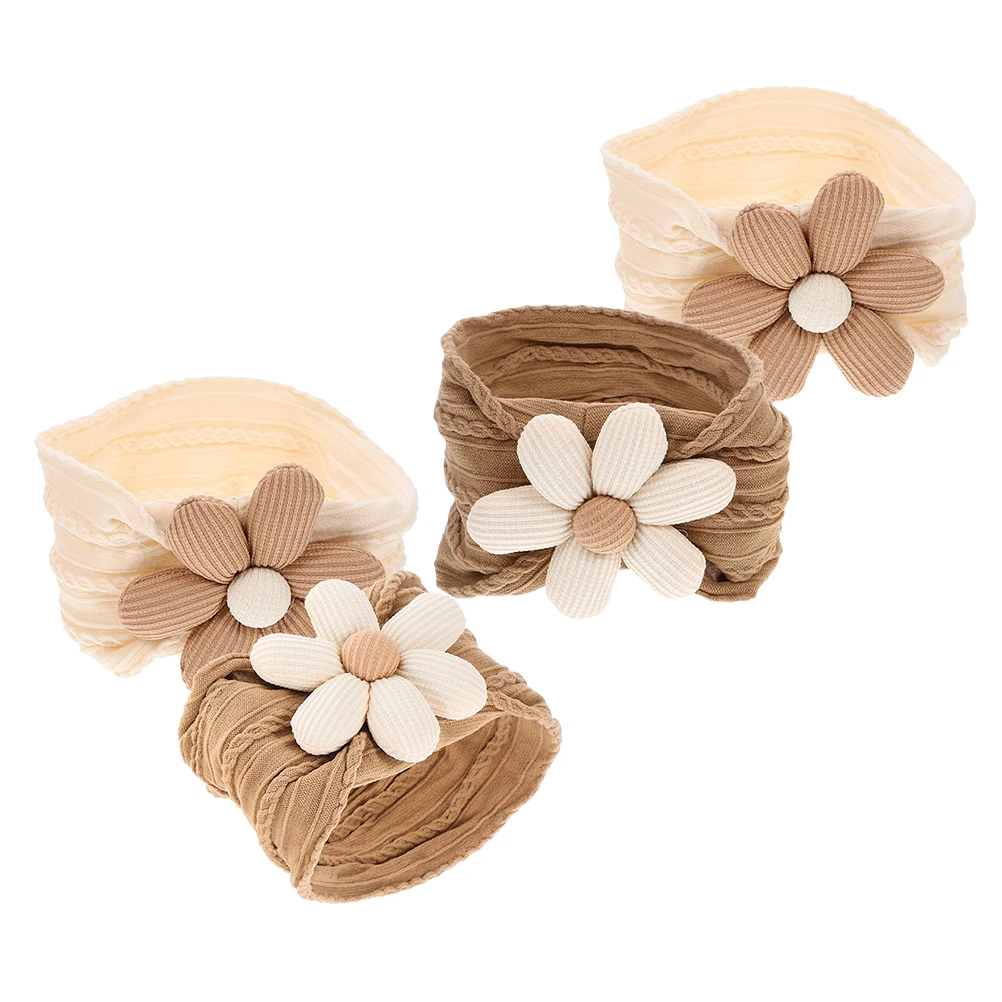 

4 Pcs Flower Headband Babies Baby Crown Bow Clothes for Girls Organizer Bows Newborn