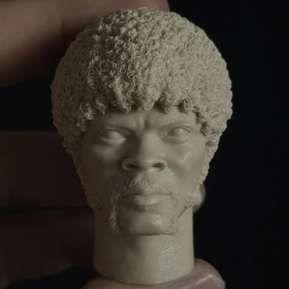 Modelo sem pintura de alta qualidade, escala 1/6, polpa de ficção jules samuel l. jackson, cabeça branca, modelo de escultura para figura de ação de 12 polegadas, faça você mesmo