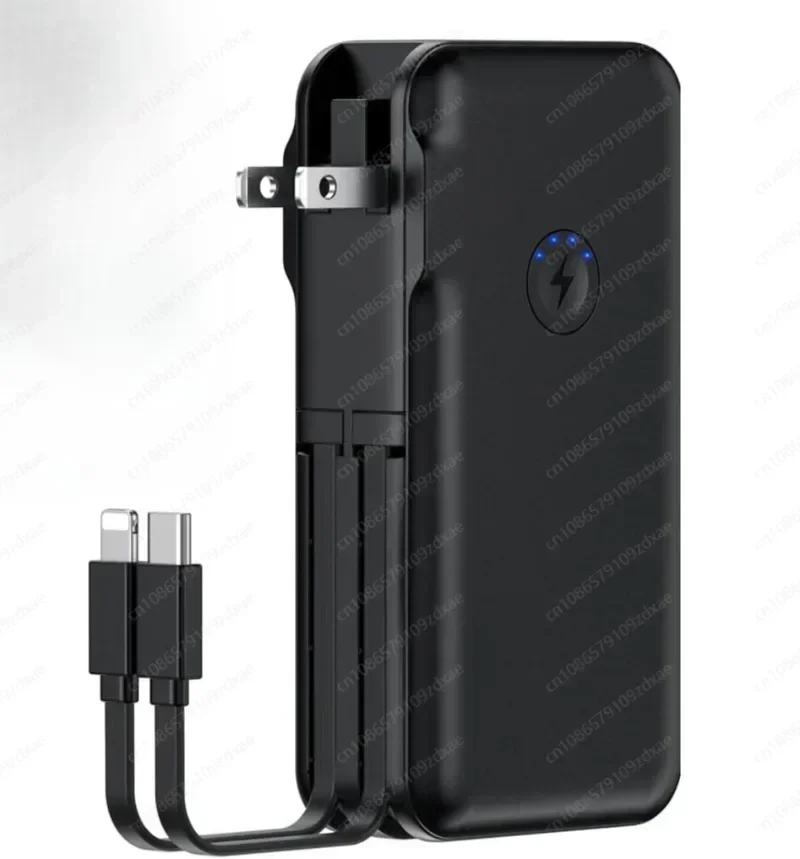 Comes with AC plug, power bank, portable wall plug, three-in-one with its own cable, large capacity 22.5W fast charging