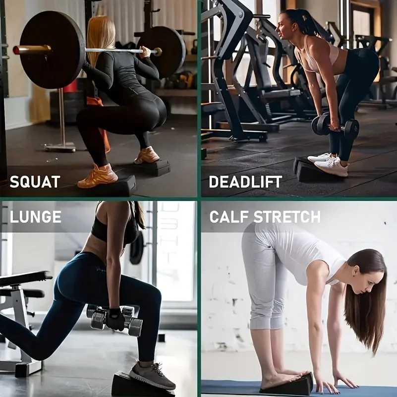 1Pcs Yoga Bricks Squat Wedge Blocks Block Ramp Deadlift Slant Board Adjustable Non-Slip Calf Foot Stretcher For Exercise Gym