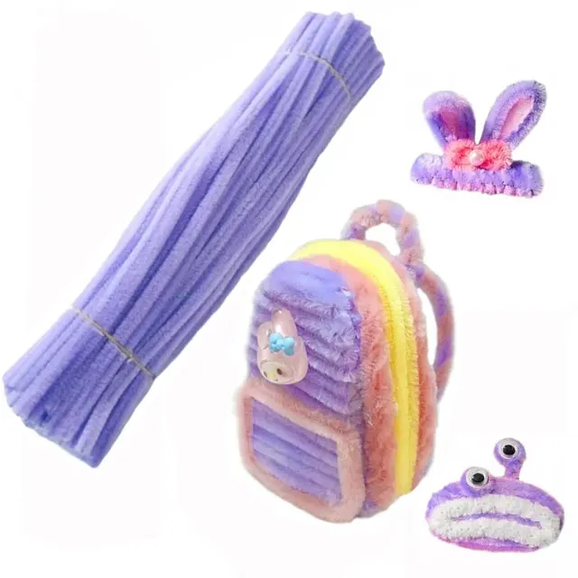 100 Stuks Twist Bar Chenille Stelen Aambeeld Draad Ambachtelijke Pijp Speelgoed Diy Strips Creatief Hobby Handgemaakt Materiaal Voor Diy Ambachtelijke Benodigdheden