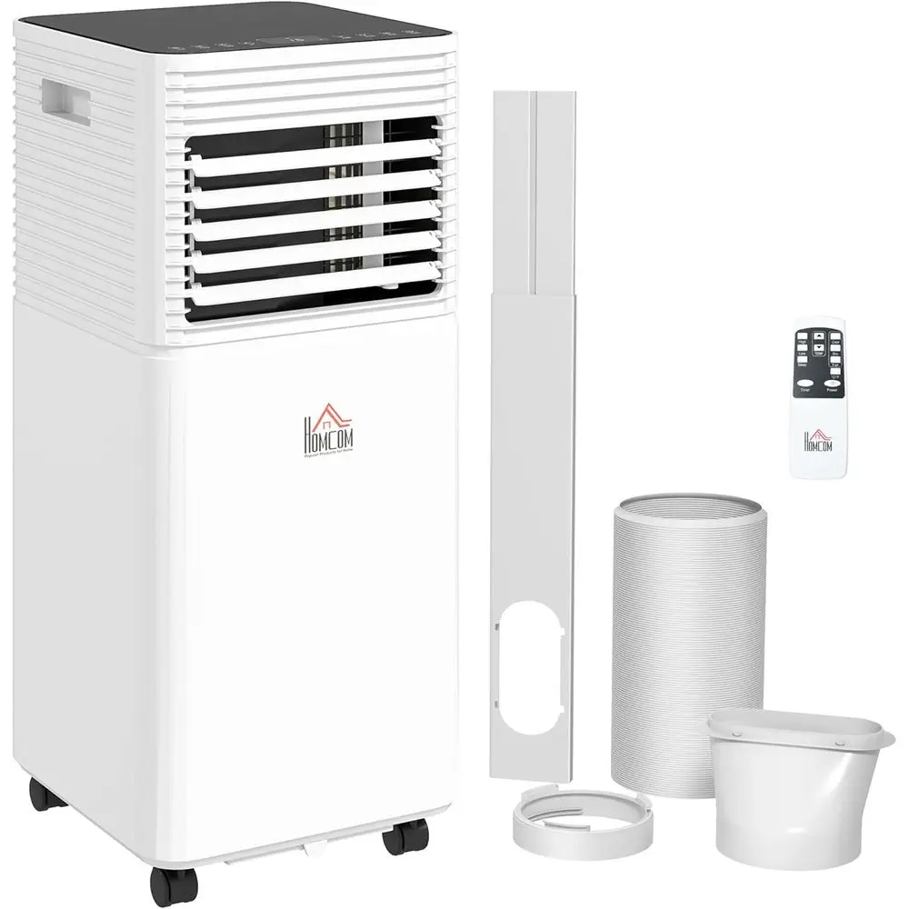 

Портативный кондиционер мощностью 10000 BTU, устройство 3-в-1 с функцией осушителя воздуха, охлаждения, пультом дистанционного управления, 24-часовым таймером, LED-дисплеем, комплектом для установки на окно, черный цвет.