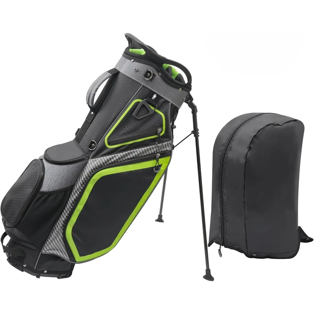 

14 Way Golf Stand Bag, Golf Bags for Men with Stand, Full Length Top Dividers Ergonomic with 8 Pockets Golf Club Bags Lightweigh