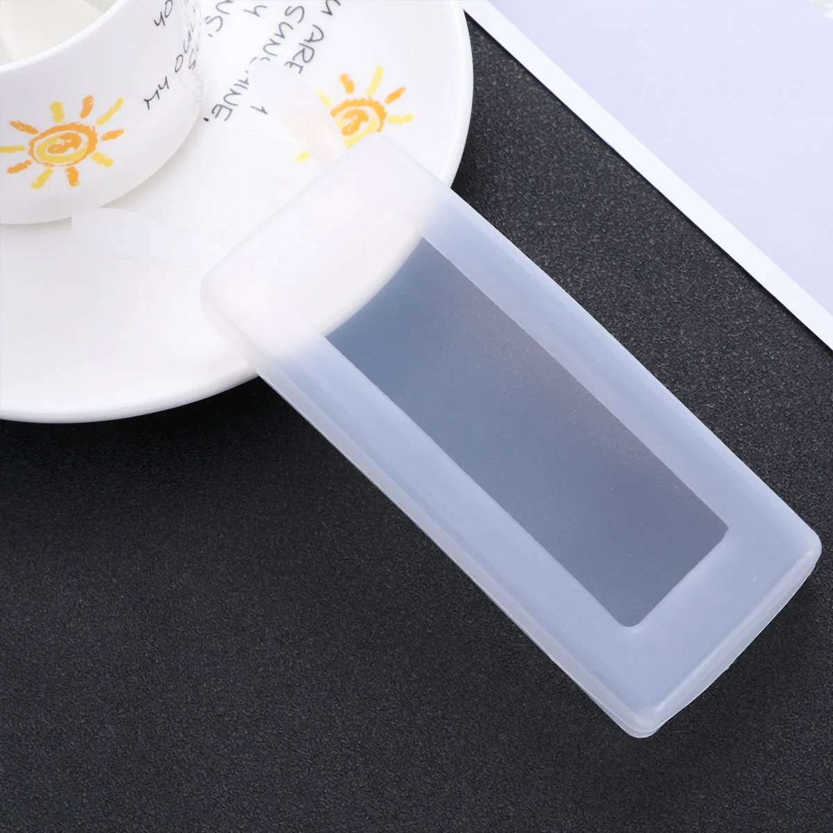 

Easy Washable Silicone Remote Control Cover Bunny Ear Design Transparent Film Dustproof Tv Air Condition Controller Case