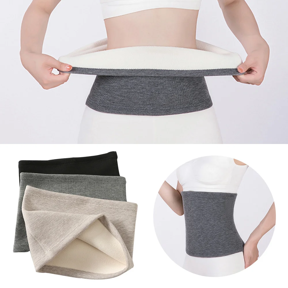 Elastische Katoenen Doek Unisex Thermische Taille Ondersteuning Buik Rugdruk Warmer Binnenste Slijtage Winter Cummerbund Stoma Tas Ondersteuning